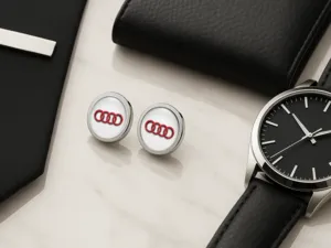 Audi Themed Cufflinks Durable High-Quality Minimal Racing